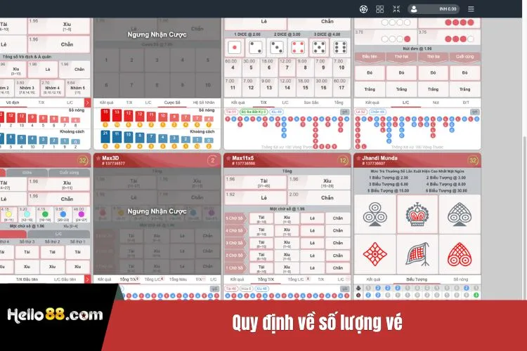 Quy định về số lượng vé