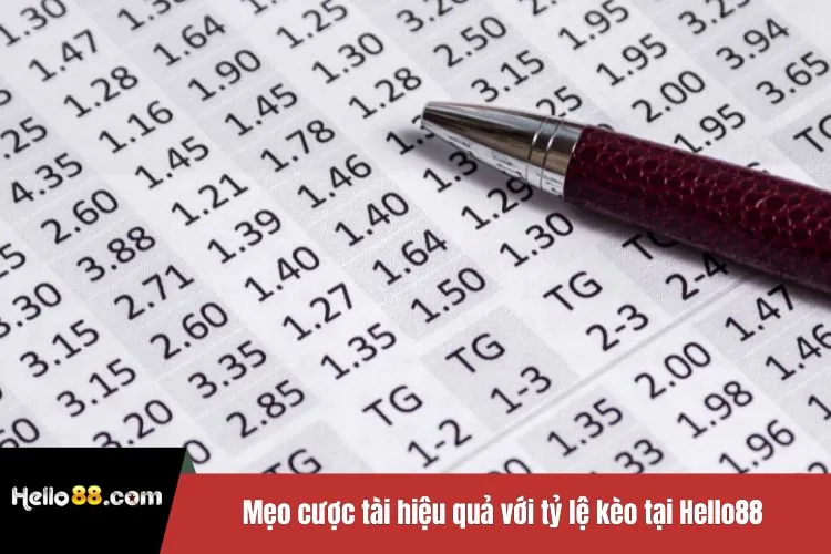 Mẹo cược tài hiệu quả với tỷ lệ kèo tại Hello88